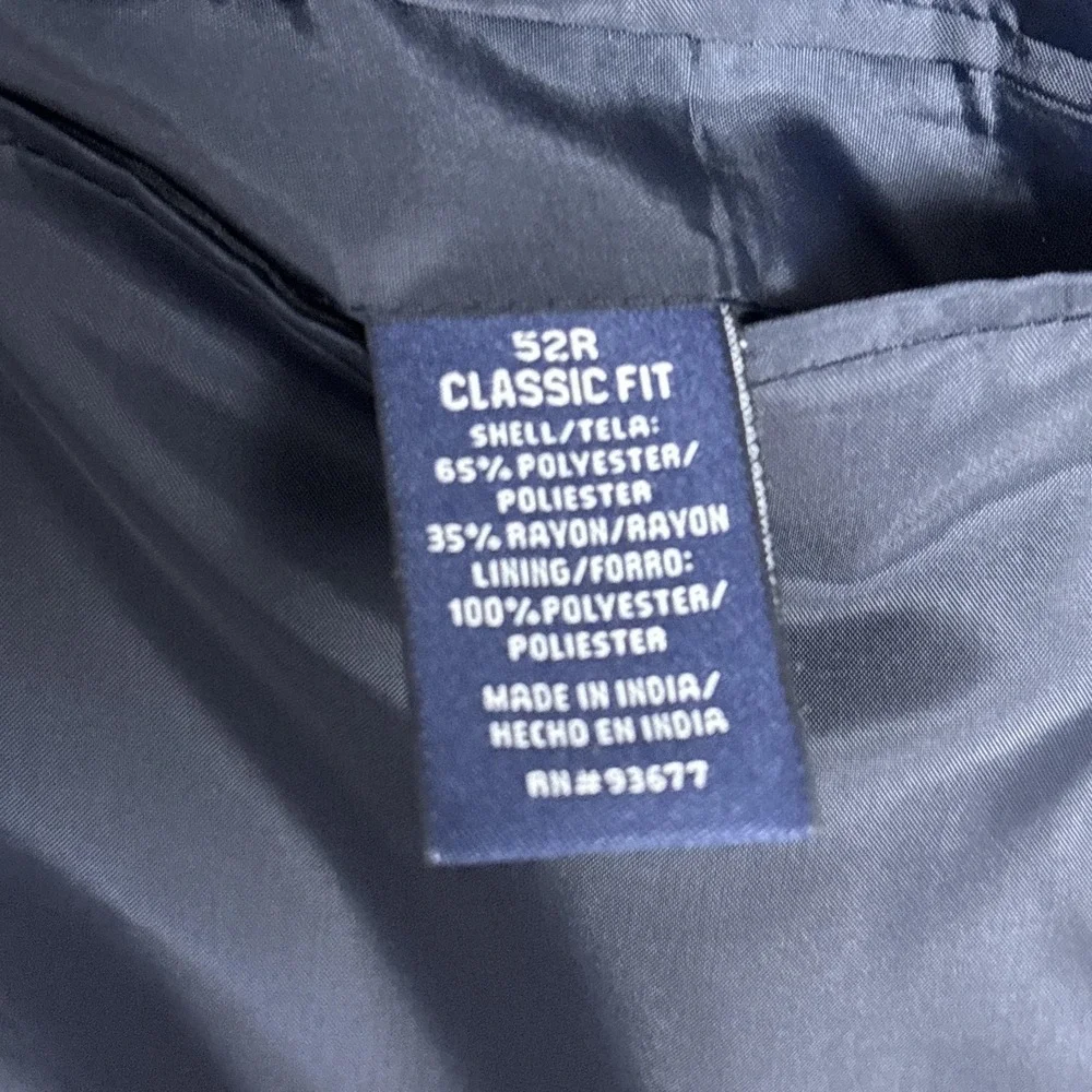 Stafford Sport Coat 52R Classic Fit Blue Gray Check Blazer Jacket Business
